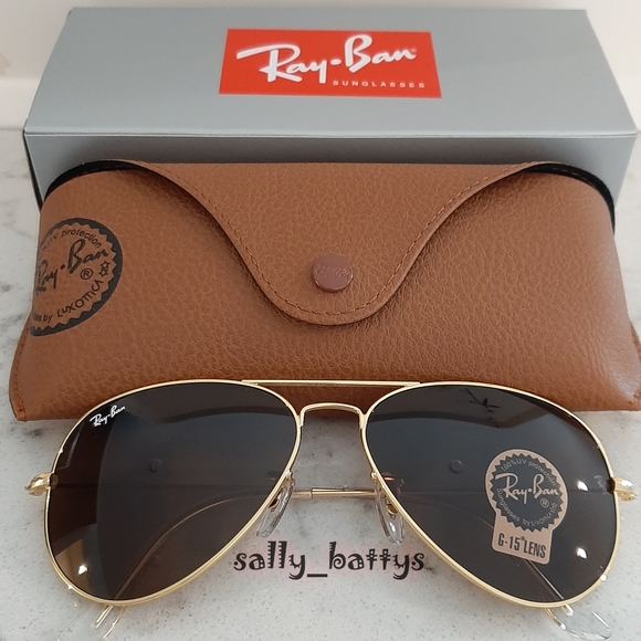 RayBan (Store Display) Aviator Brown Lens RB3025 - Picture 8 of 13
